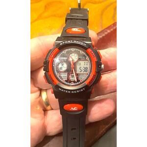 Skmei 45mm Sport Watch, Black and Red Poly Case and Band